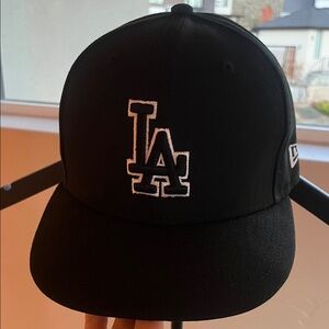 LA Dodgers New Era Black Fitted Cap